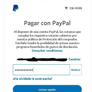 Inicio de sesión con Paypal